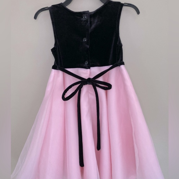 Special Occasion Pink & Black velvet Dress & jacket sz 4T - Picture 4 of 9